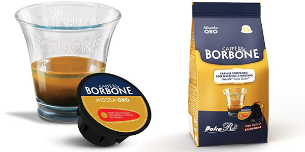 Chollo Pack de 90 cápsulas Café Borbone Mezcla Oro compatible con Dolce Gusto 