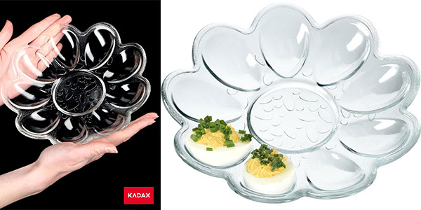 ▷ Chollo Plato de cristal Kadax para huevos por sólo 9,99€ (-30%)