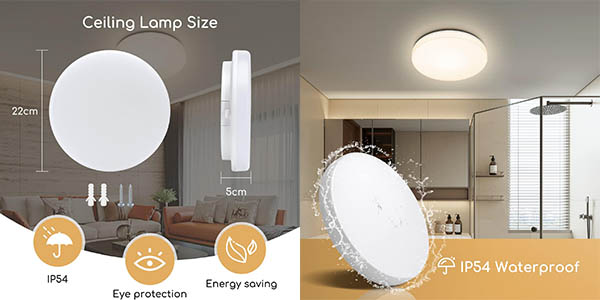 Plafón LED Aigostar de 18W y 4000K
