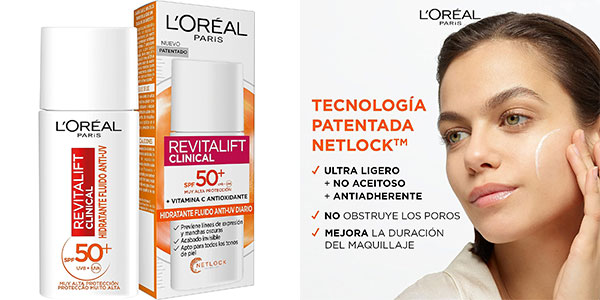 Chollo Crema hidratante L'Oréal Paris Revitalift Clinical SPF50+ de 50 ml