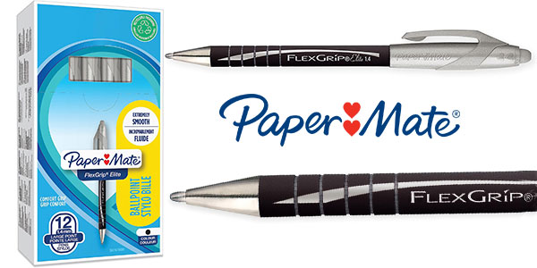 Chollo Pack de 12 bolígrafos Paper Mate Flexgrip Elite