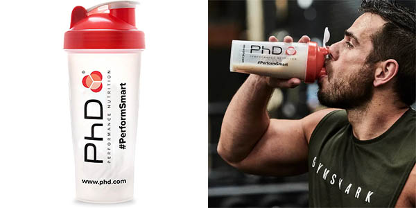 Botella mezcladora de batidos de proteínas PhD Nutrition Mixball Shaker de 600 ml