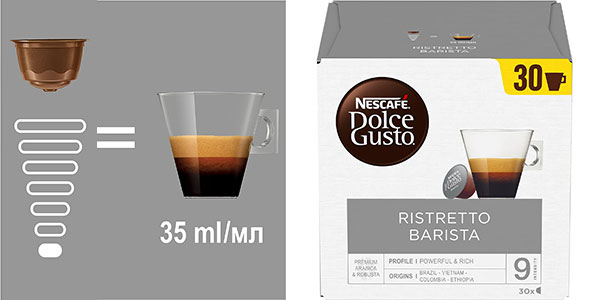 Pack de 90 cápsulas de café Nescafé Dolce Gusto Ristretto Barista barato