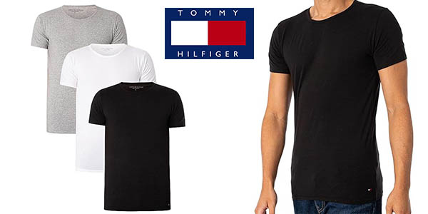 Tommy Hilfiger camisetas básicas hombre pack chollo