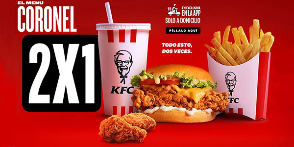2x1 en el menú Coronel de KFC