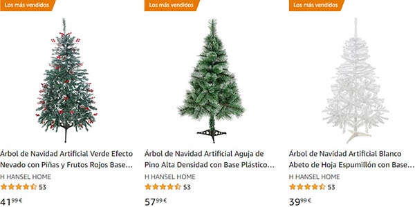 árbol Navidad artificial Amazon promoción