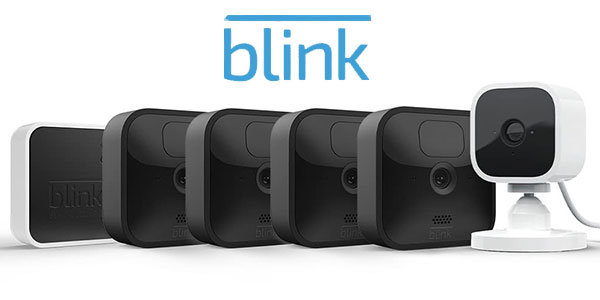 Chollo Pack de 4 cámaras de exterior Blink + Mini Indoor