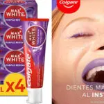 Chollo Pack x4 Dentífrico blanqueador Colgate Max White Purple Reveal