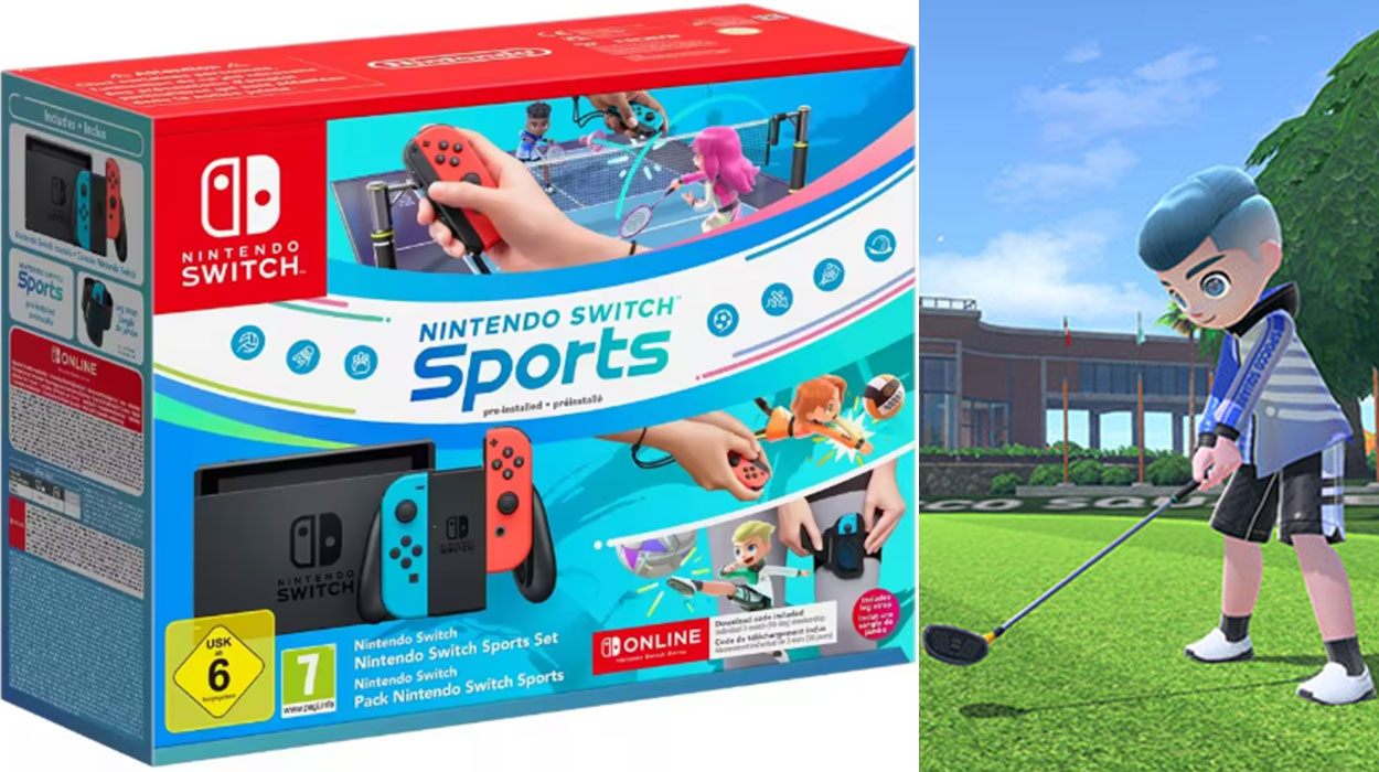 Sports Pack de Switch con Switch Sports, cinta de pierna y 3 meses de suscripción a Nintendo Switch Online