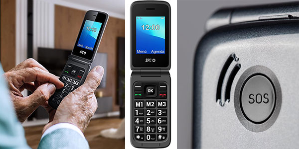 SPC Stella 2: el teléfono móvil para personas mayores con ayuda remota y  botón SOS 