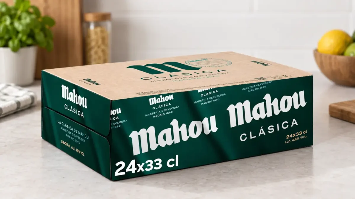 Pack x24 cervezas Mahou Clásica en lata de 33 cl
