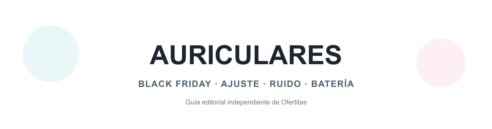 Cabecera editorial de auriculares inalámbricos para Black Friday
