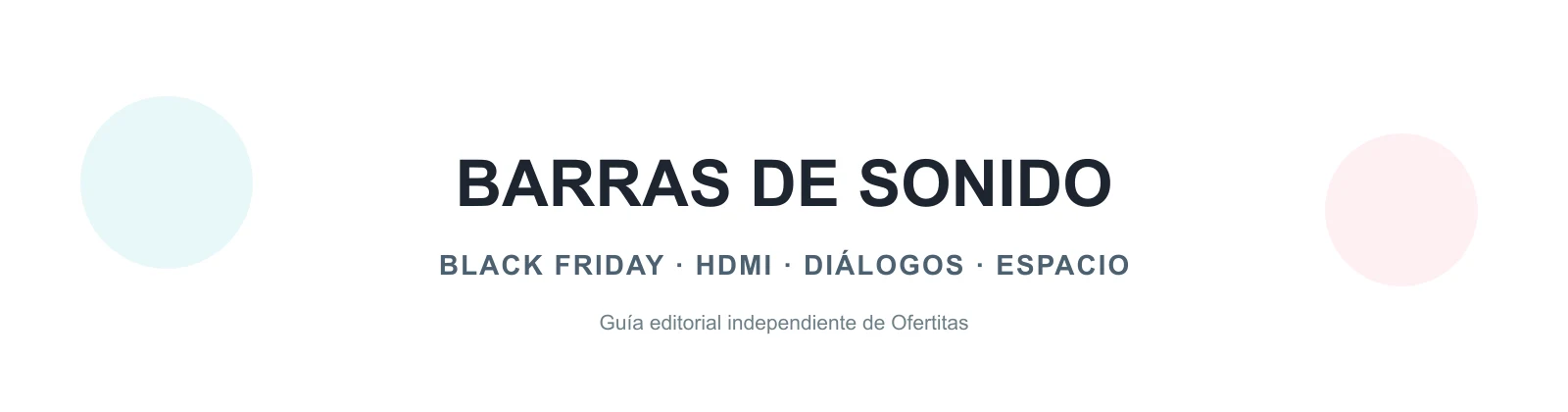 Cabecera editorial de barras de sonido para Black Friday