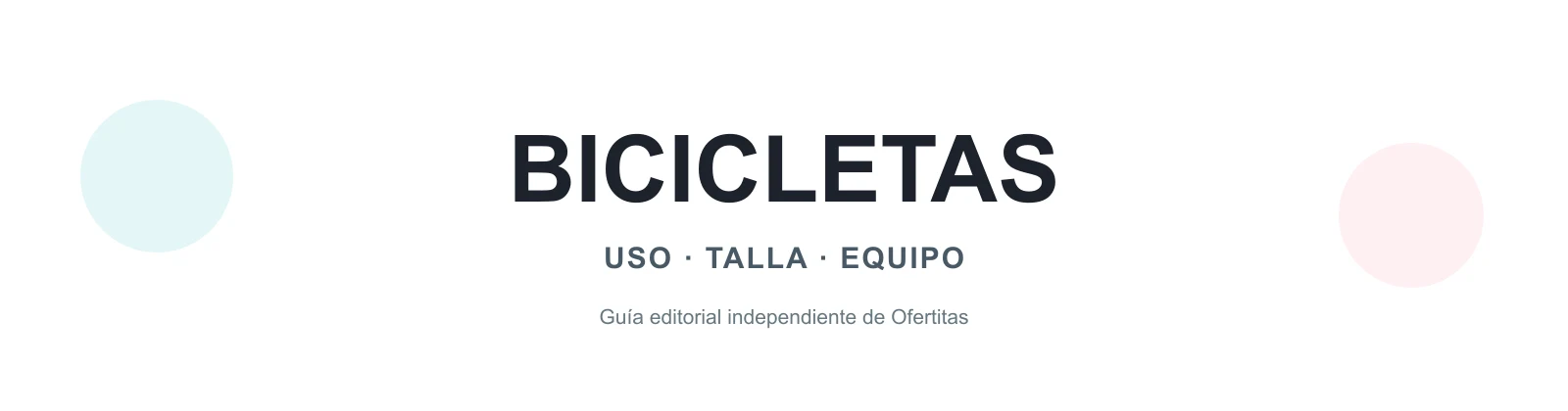 Bicicletas en Black Friday: uso, talla y equipo
