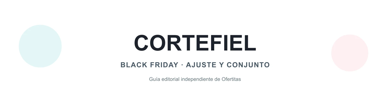 Guía editorial de Cortefiel en Black Friday con traje y prendas básicas