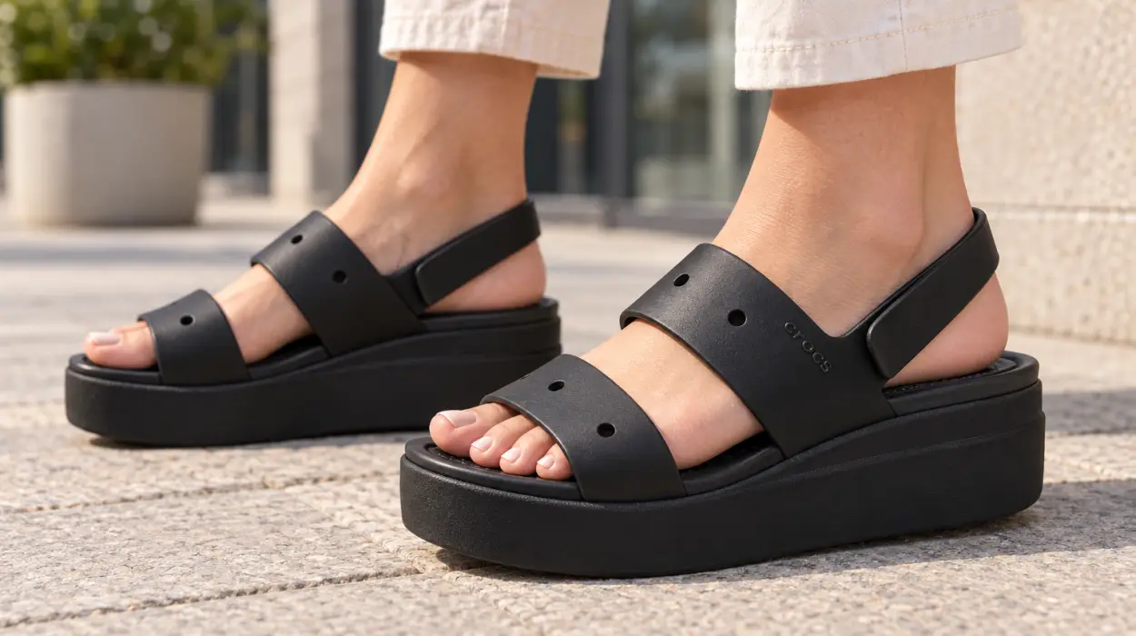 Sandalias Crocs Brooklyn 4U para mujer con correa ajustable