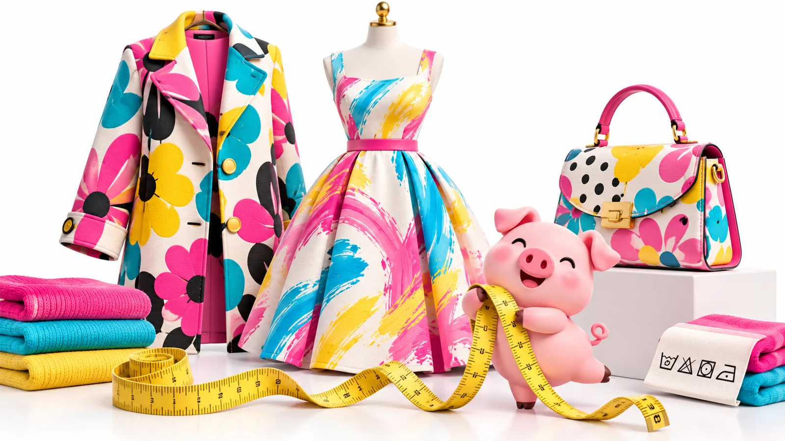 Prendas de estampados distintos ilustradas para comparar modelo y talla