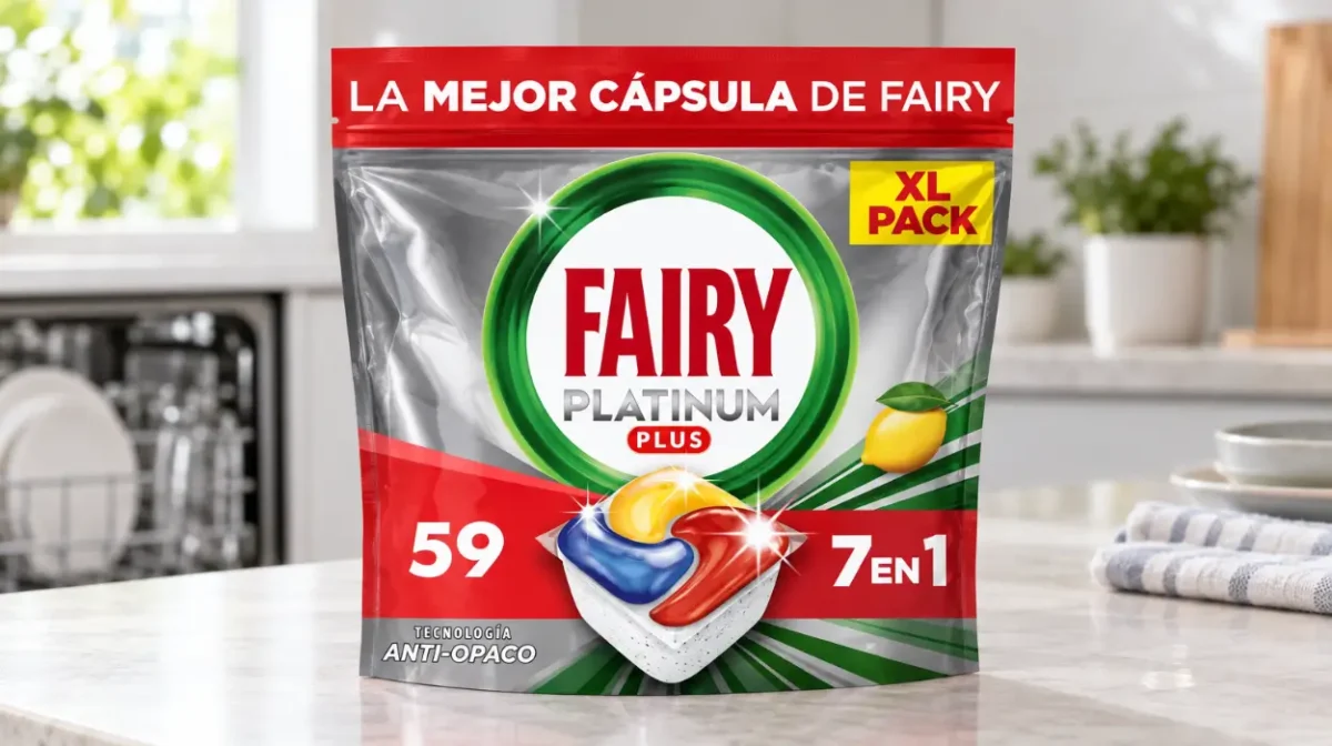 Pack de 59 pastillas Fairy Platinum Plus Limón