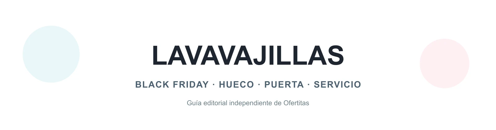 Cabecera editorial de lavavajillas para Black Friday