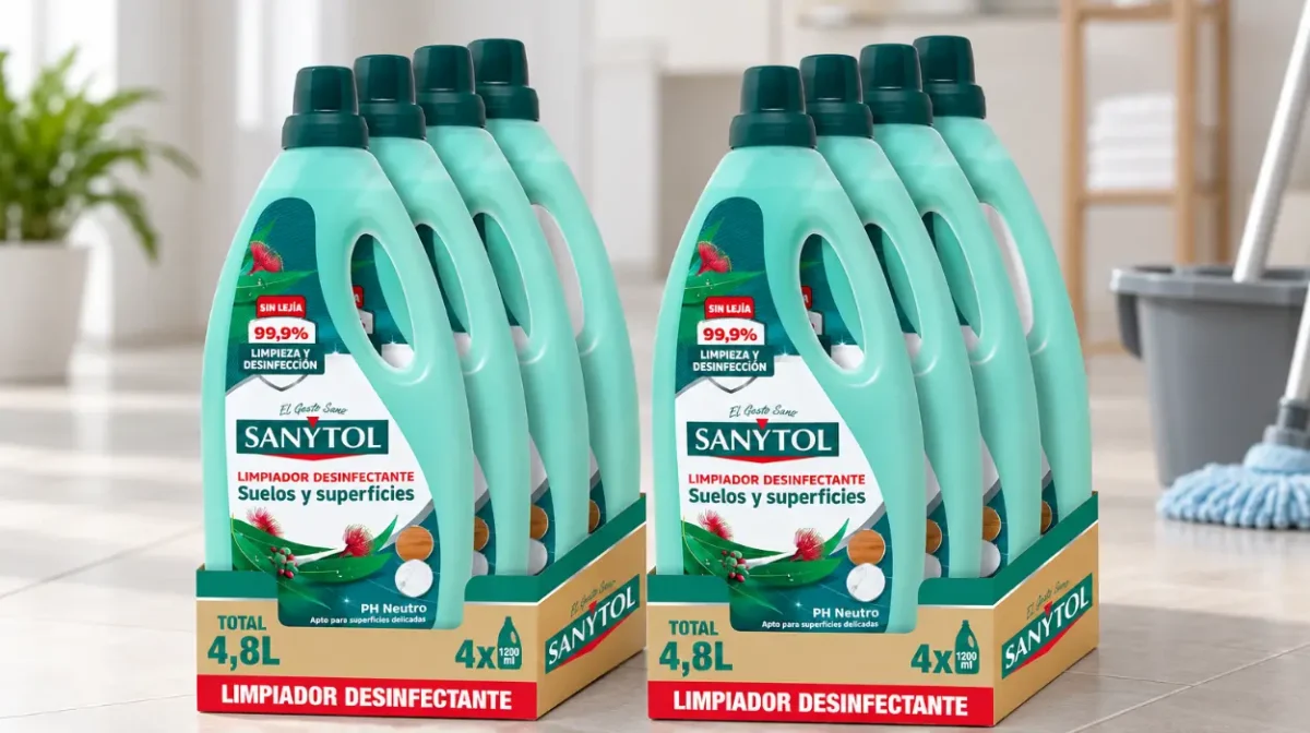 Pack x4 Limpiador desinfectante sin lejía Sanytol
