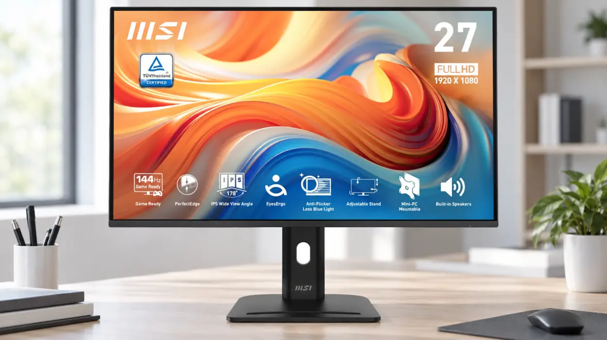 Monitor MSI Pro MP275PG E14 de 27 pulgadas con resolución Full HD y panel IPS