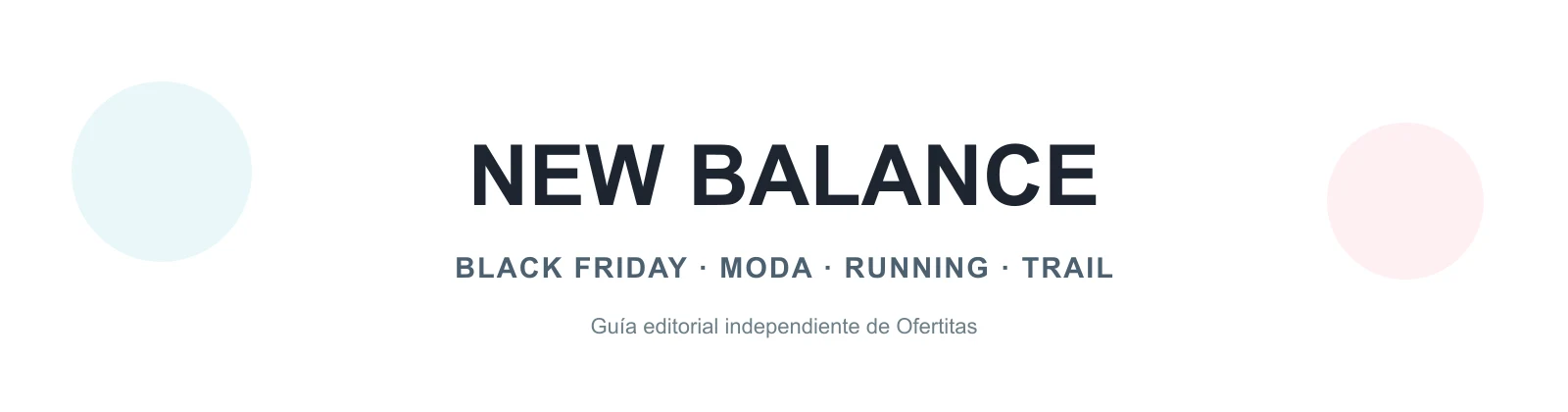 Cabecera editorial de New Balance para Black Friday