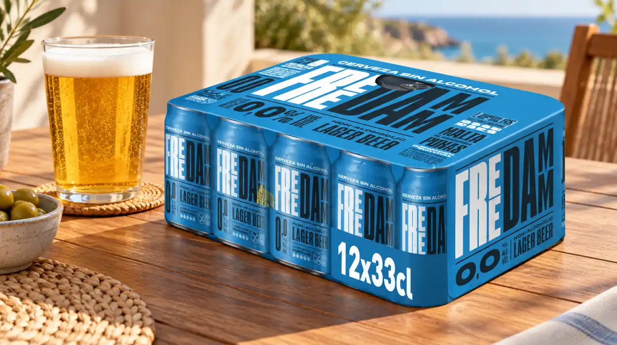 Pack x12 latas de Cerveza Free Damm 0,0 sin alcohol de 33 cl