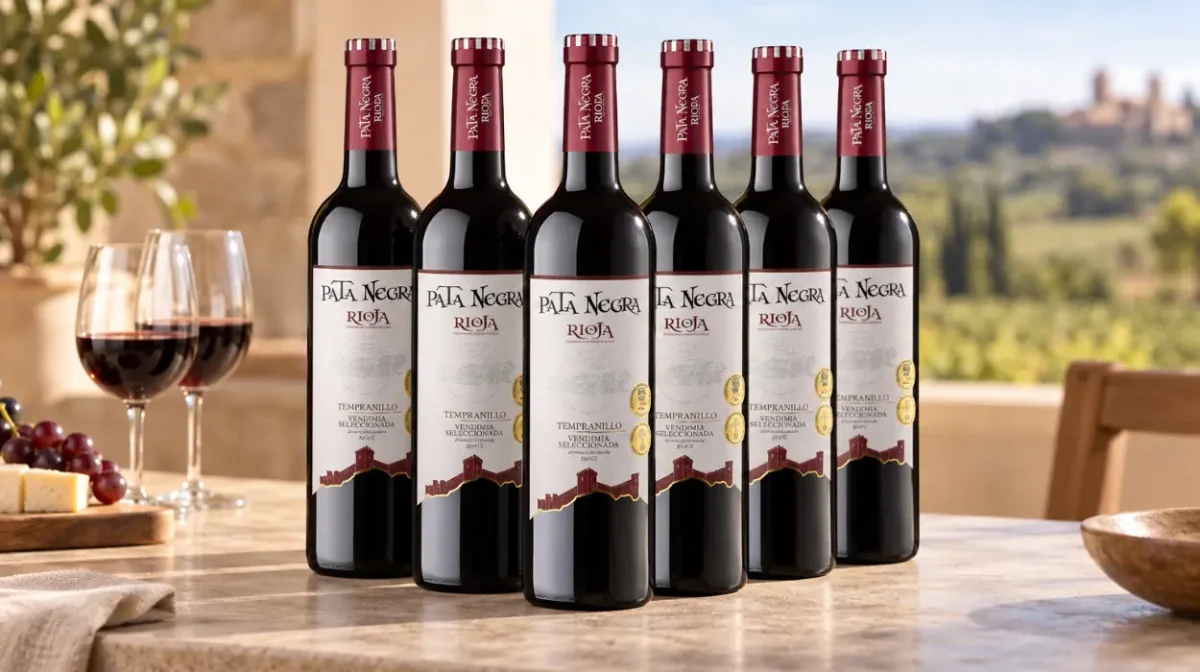 Pack de 6 Botellas de Vendimia Seleccionada Vino Tinto Pata Negra D.O Rioja