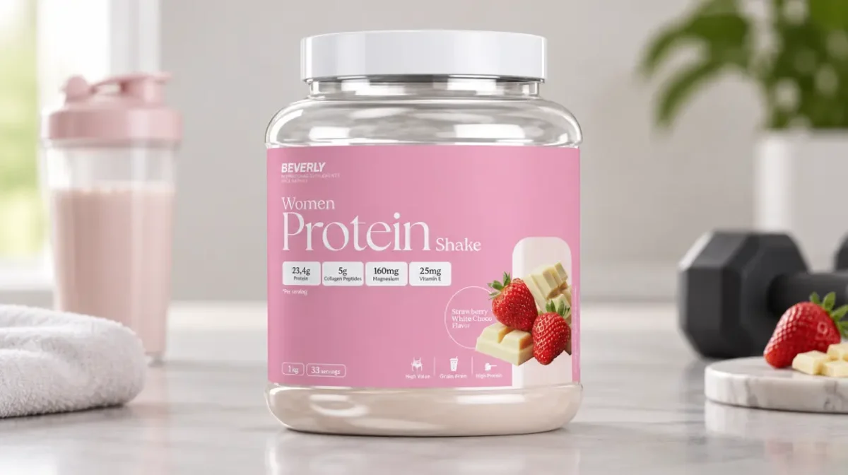 Proteína de suero Beverly Women Protein con colágeno marino, magnesio y vitamina E para mujer