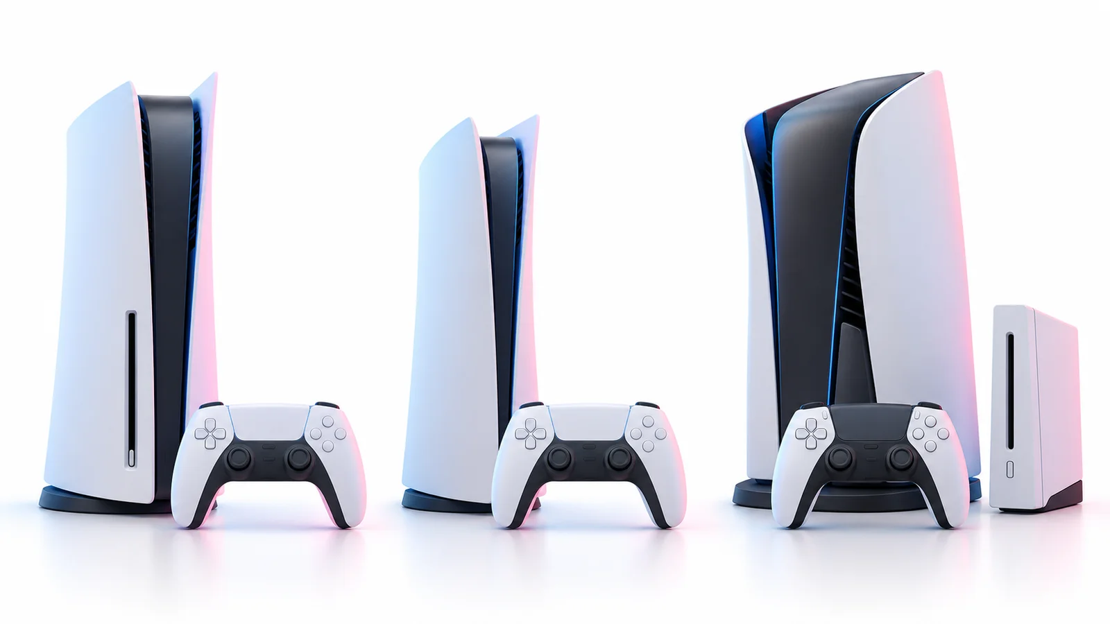 Comparativa visual de tres formatos de PlayStation 5
