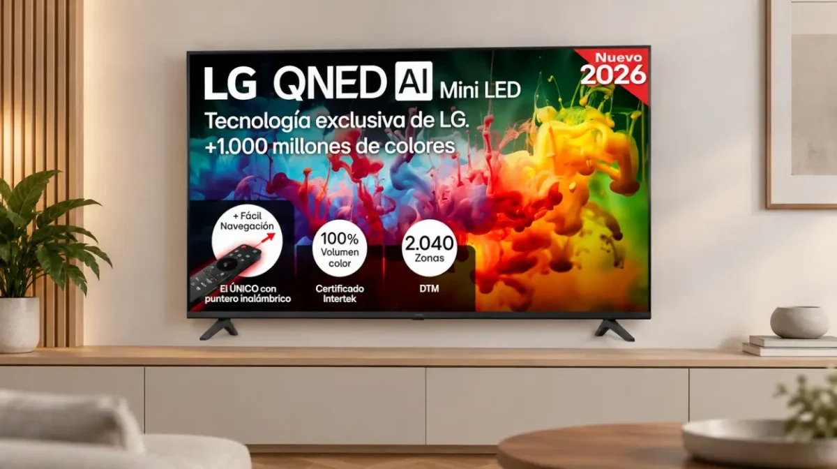 Smart TV LG 43QNED70B6C QNED MiniLED 4K de 43 pulgadas con panel antirreflejos