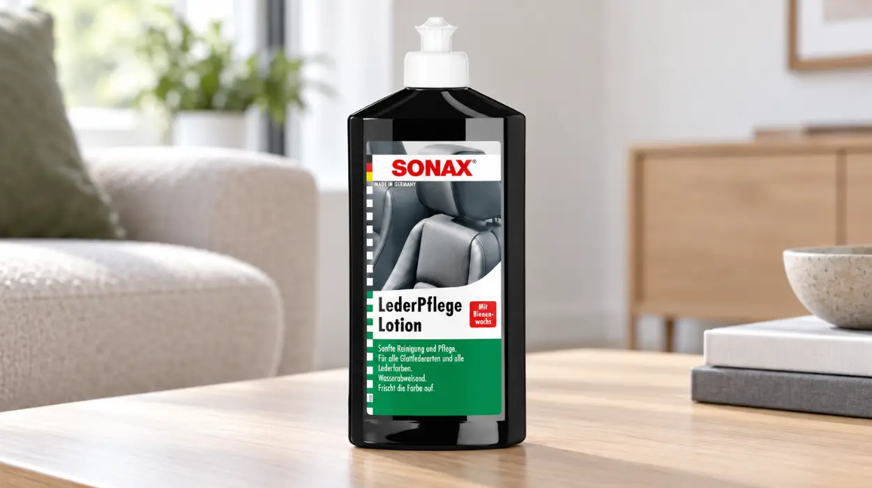 🚗 Cuida asientos, bolsos y muebles: Loción Sonax para el cuidado del cuero liso y sintético de 500 ml