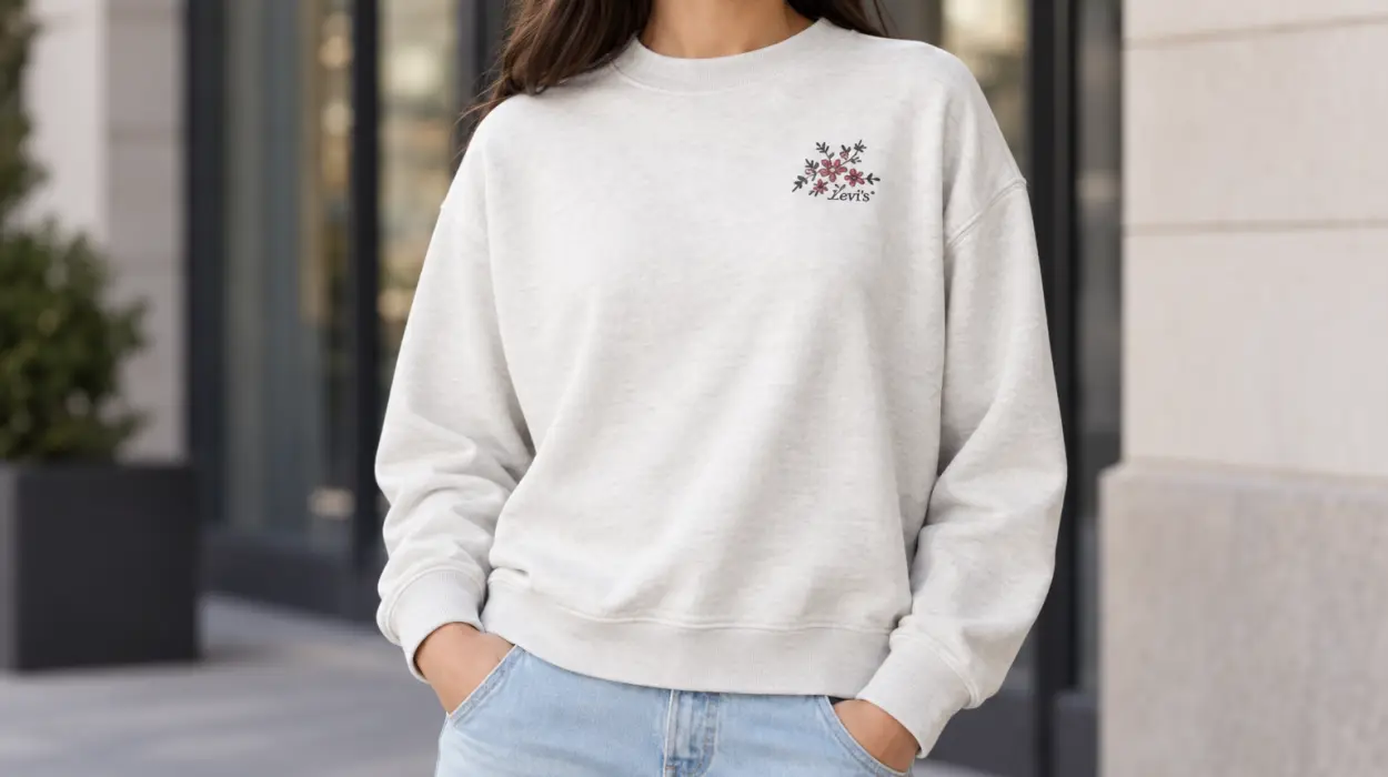 Sudadera Levi's Everyday Crew Vicki Floral para mujer, ligera y suave