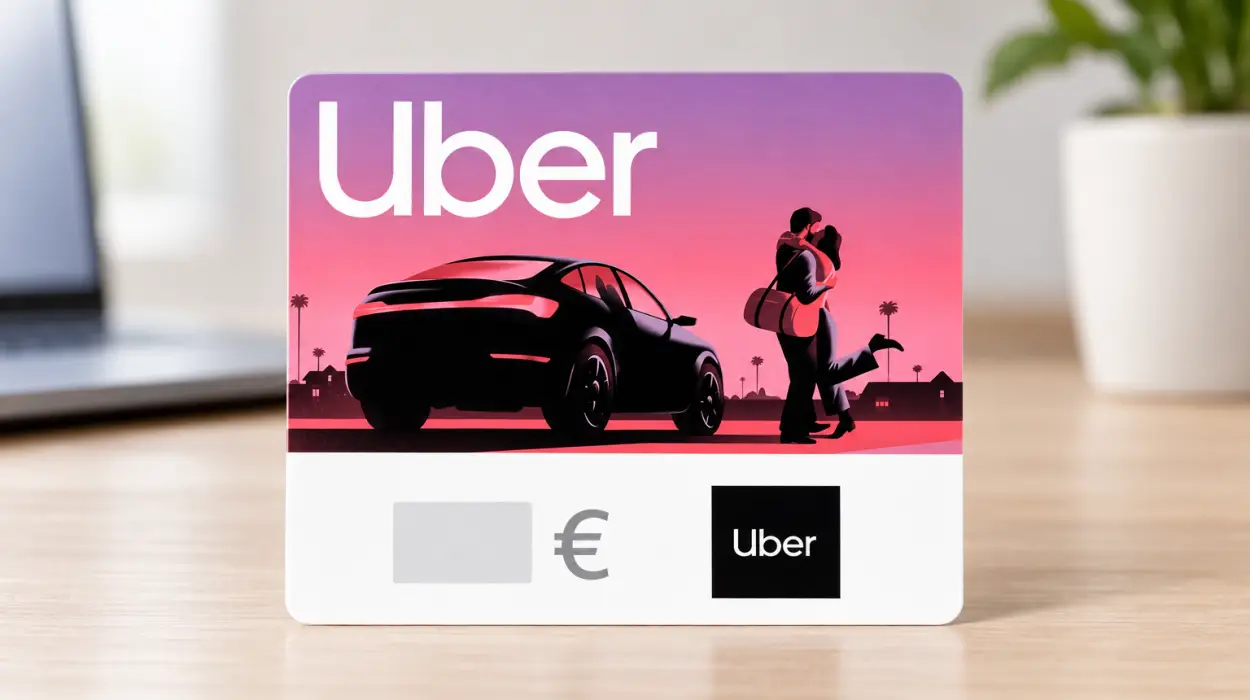 Tarjeta regalo Uber y Uber Eats de 100€ enviada por correo electrónico