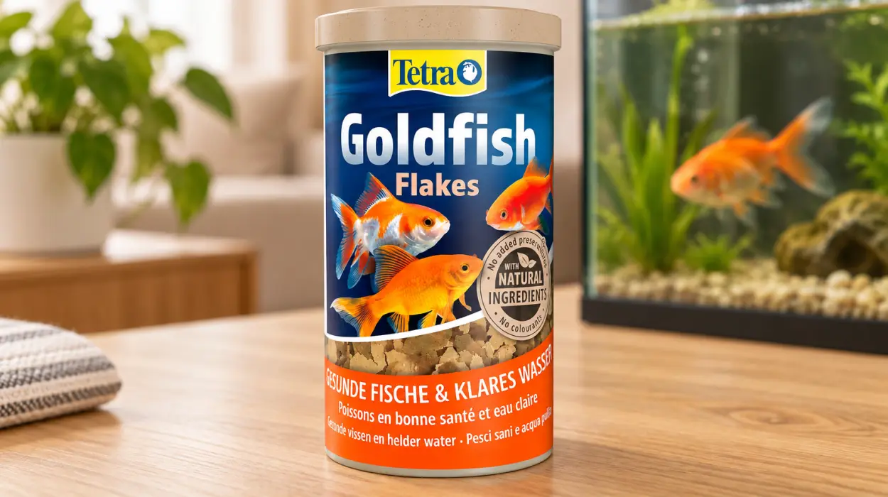 Alimento Tetra Goldfish Flakes en escamas para peces dorados y de agua fría de 1 l