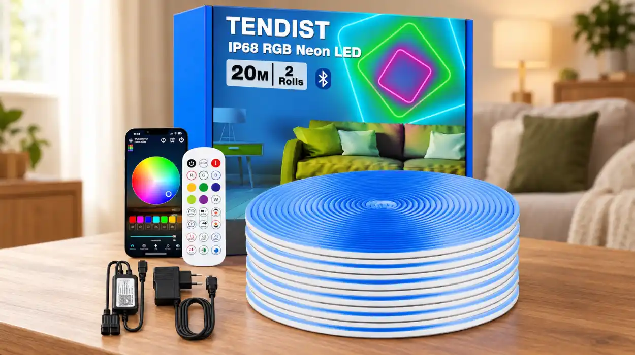 Tira LED neón TENDIST RGB IP68 para exterior, en dos rollos de 10 m