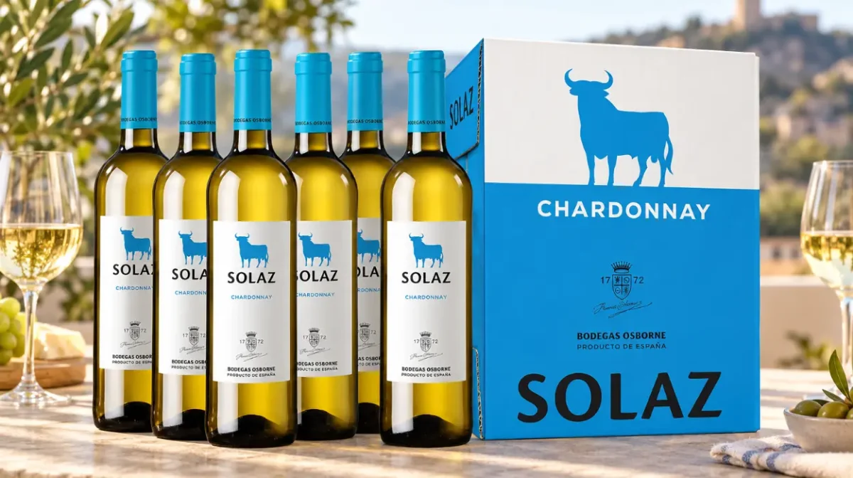 Pack x6 botellas Vino blanco Solaz Chardonnay de Osborne