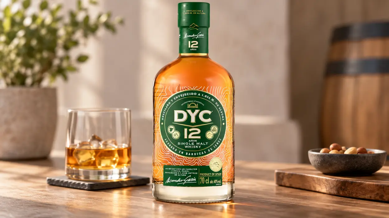 Whisky DYC Single Malt de 12 años con acabado en barricas de Pedro Ximénez y Oloroso, 70 cl