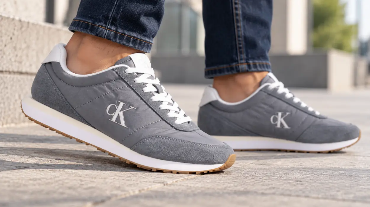 Zapatillas Calvin Klein Runner para hombre con diseño retro y logotipo