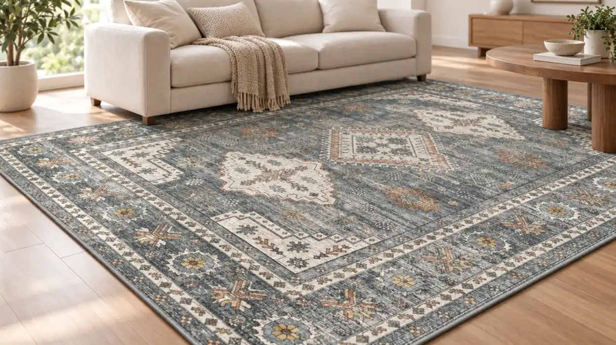 Alfombra de salón lavable y antideslizante de 200 x 290 cm