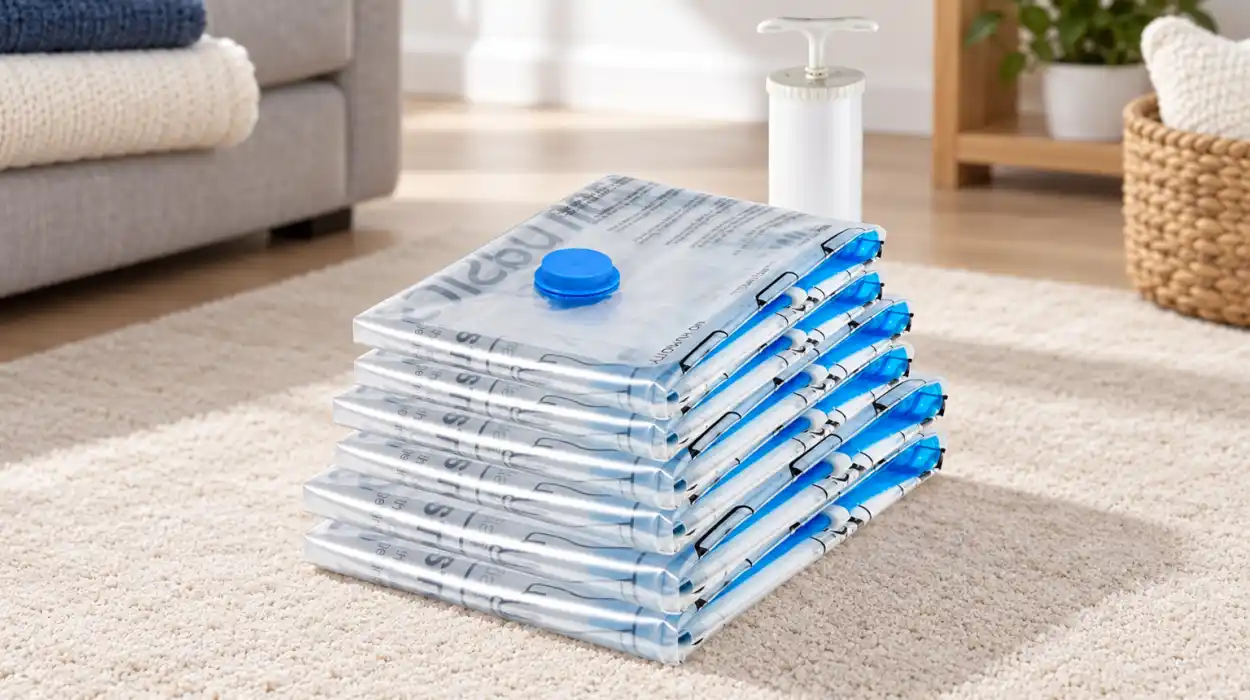 Pack de 6 bolsas de vacío Amazon Basics de varios tamaños