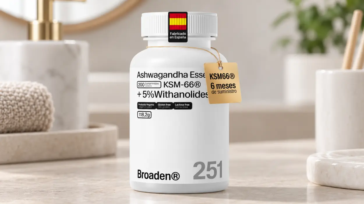 Ashwagandha KSM-66 de 300 mg en 200 comprimidos para 100 días