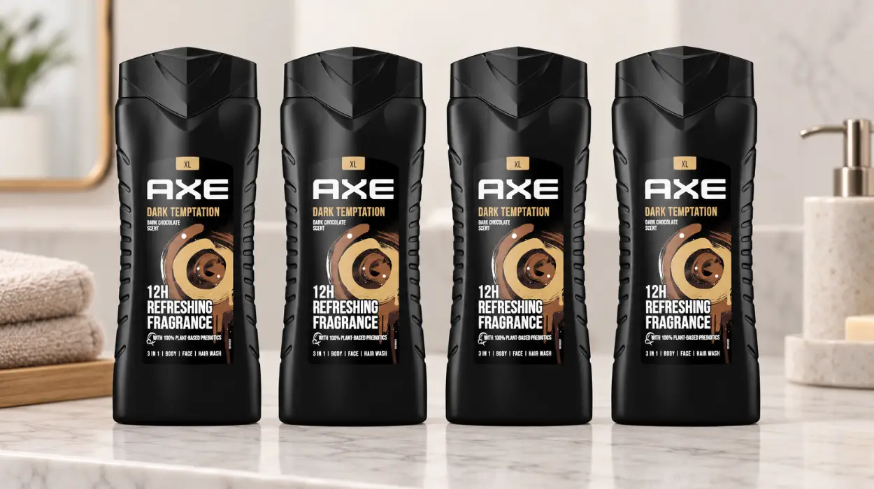 Pack x4 Gel de ducha y champú AXE Dark Temptation de 400 ml