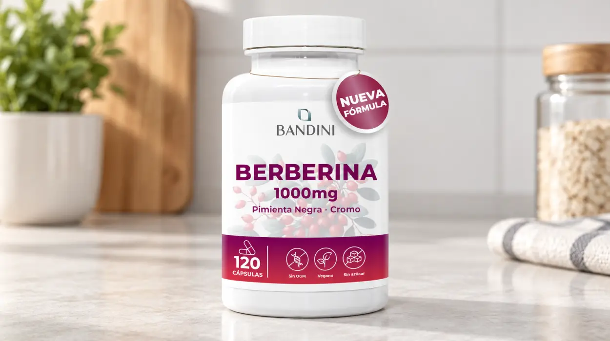 Pack x120 cápsulas de berberina Bandini Pharma, con una dosis diaria de 1000 mg