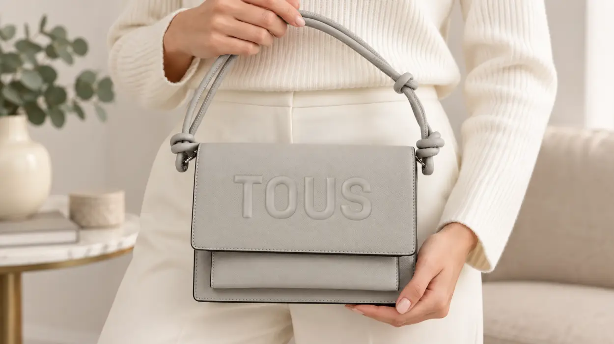 Bandolera mediana TOUS Audree gris para mujer
