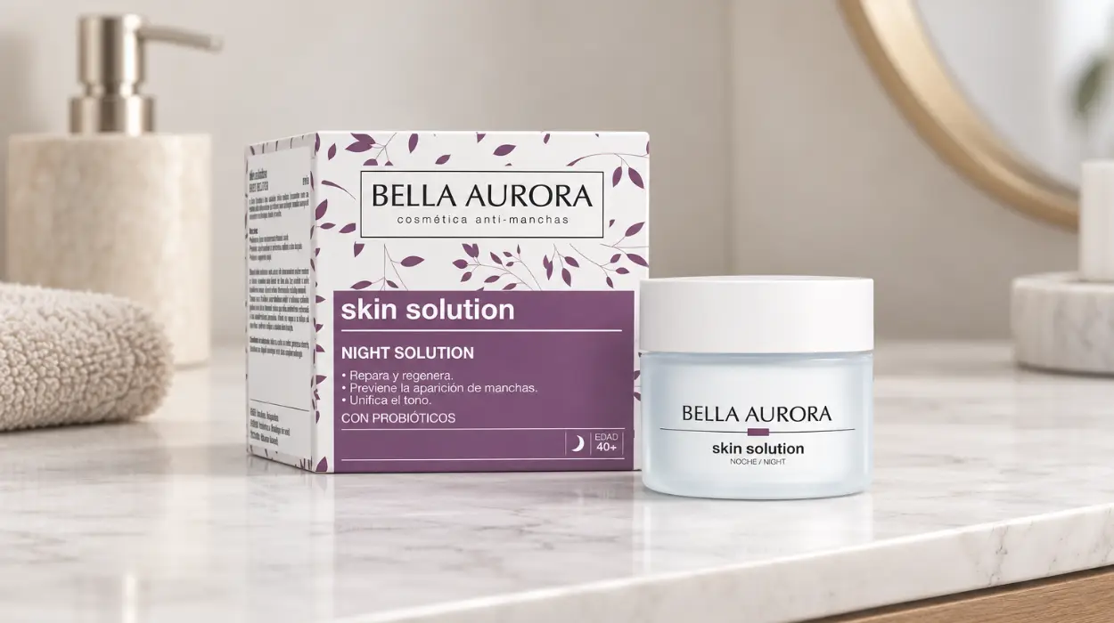 Crema de noche Bella Aurora Skin Solution Night, bálsamo nutritivo reparador 50 ml