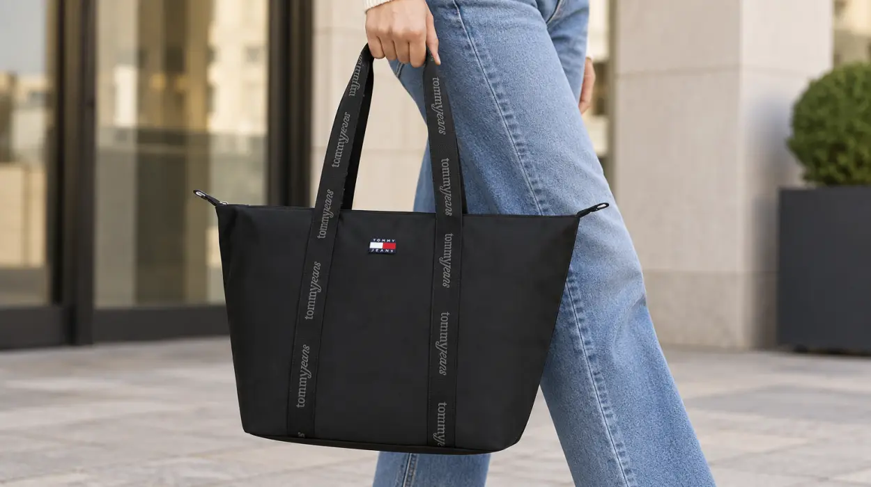 Bolso Tommy Jeans Tjw Ess Daily AW0AW19039 negro para mujer