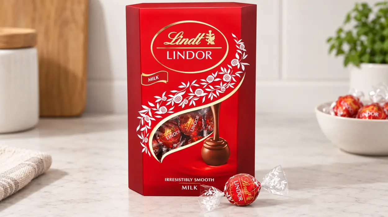 Caja Lindt Lindor de chocolate con leche, 200 g