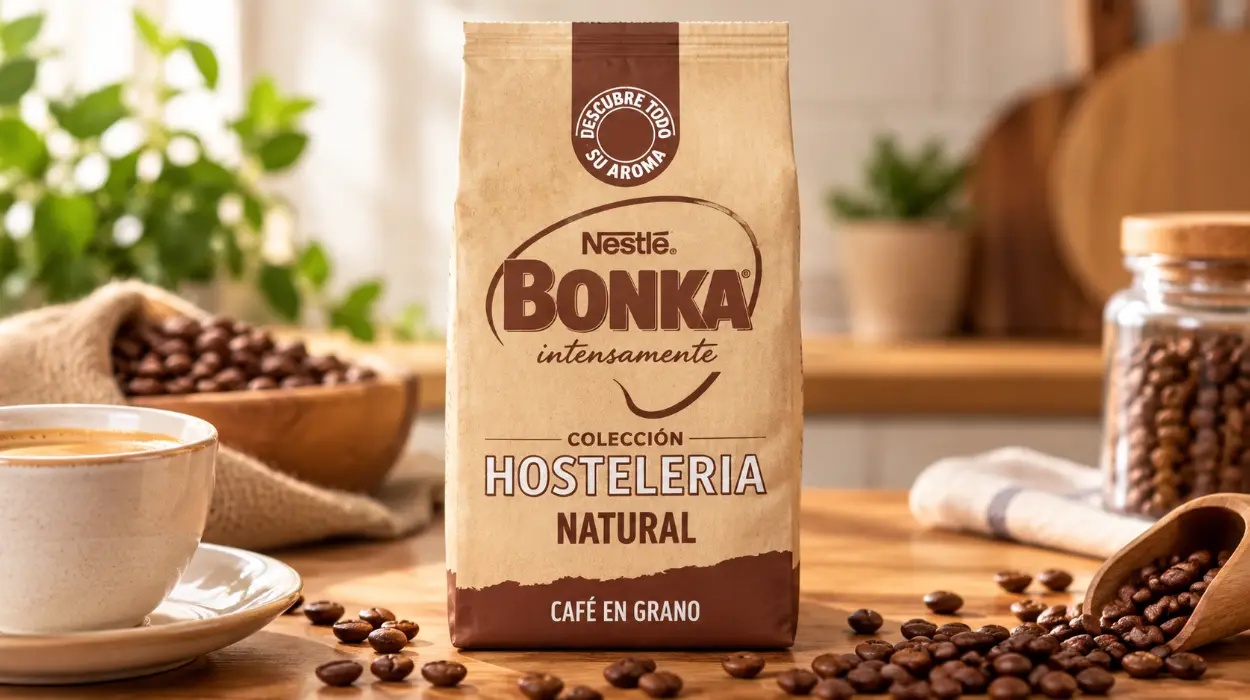 Café en grano natural Bonka Hostelería de 1 kg