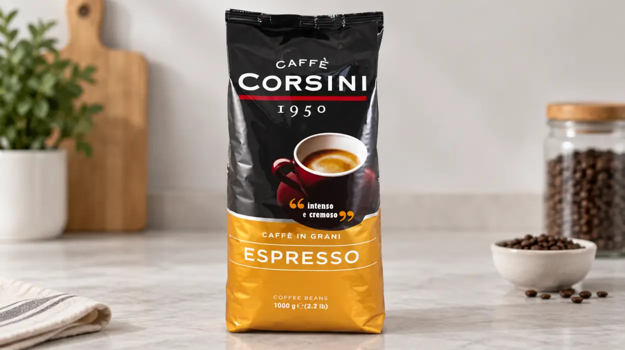 Café en grano Caffè Corsini Espresso de 1 kg, intenso y cremoso